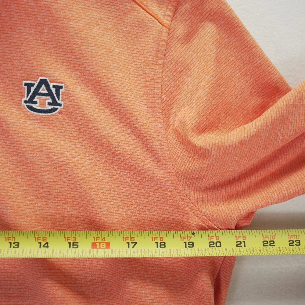 Cutter & Buck Auburn Tigers Mens Medium Orange CB DryTec Quarter Zip MCK09264